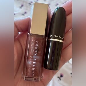 Fenty Beauty Gloss Bomb “Amber Rose” & Mac “Alone Time” Lip Product Duo